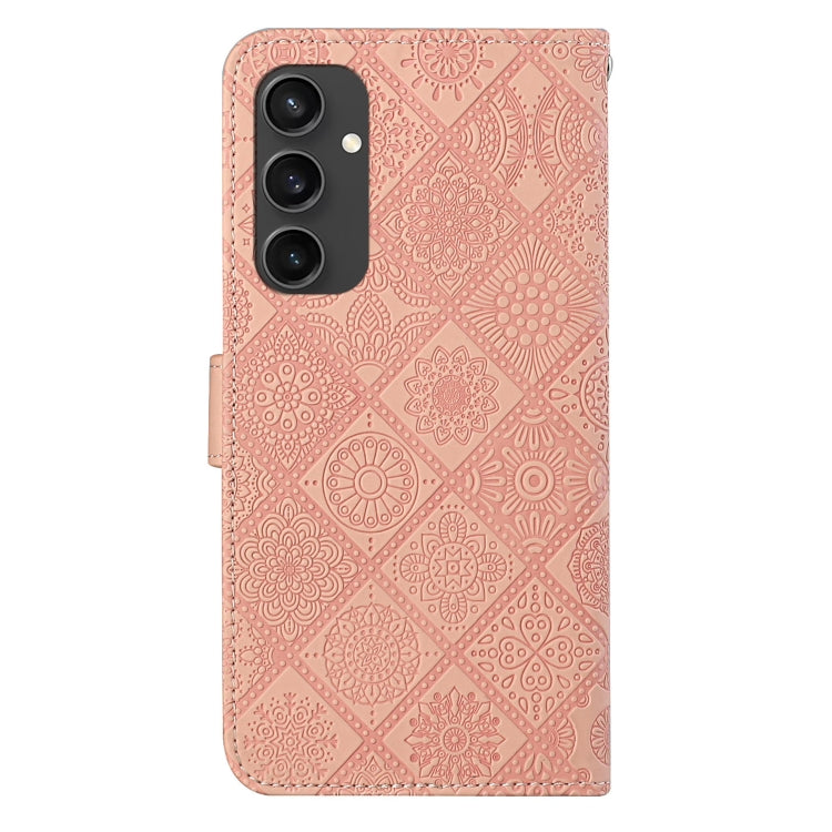 For Samsung Galaxy S24 FE 5G Ethnic Style Embossed Pattern Leather Phone Case