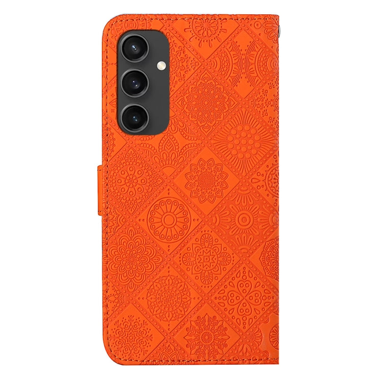 For Samsung Galaxy S24 FE 5G Ethnic Style Embossed Pattern Leather Phone Case