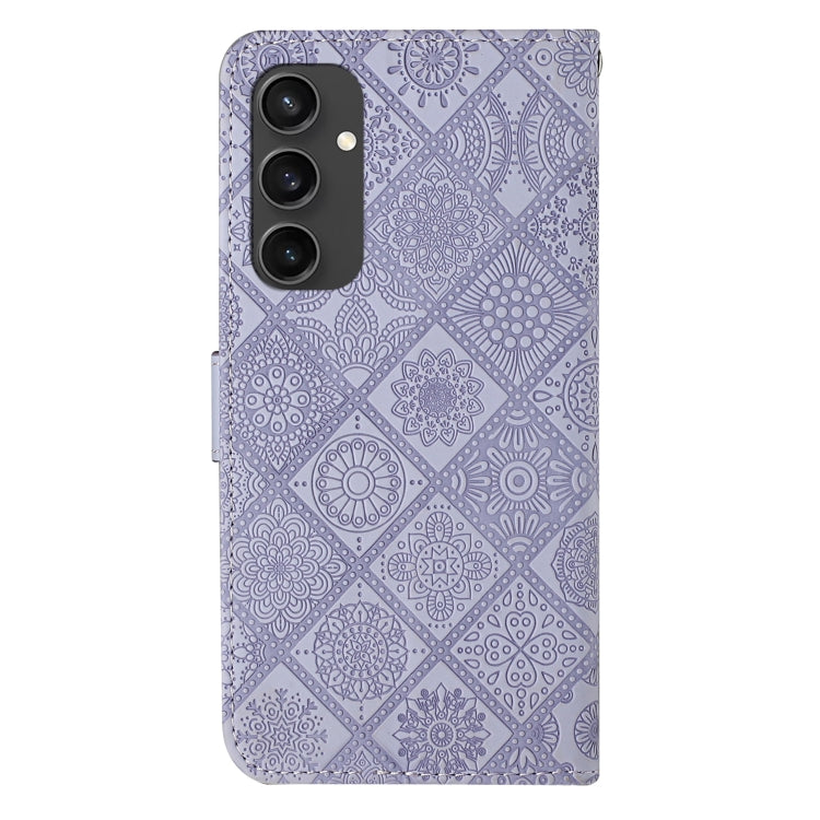 For Samsung Galaxy S24 FE 5G Ethnic Style Embossed Pattern Leather Phone Case
