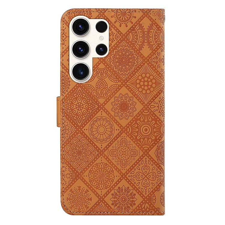 For Samsung Galaxy S25 Ultra 5G Ethnic Style Embossed Pattern Leather Phone Case