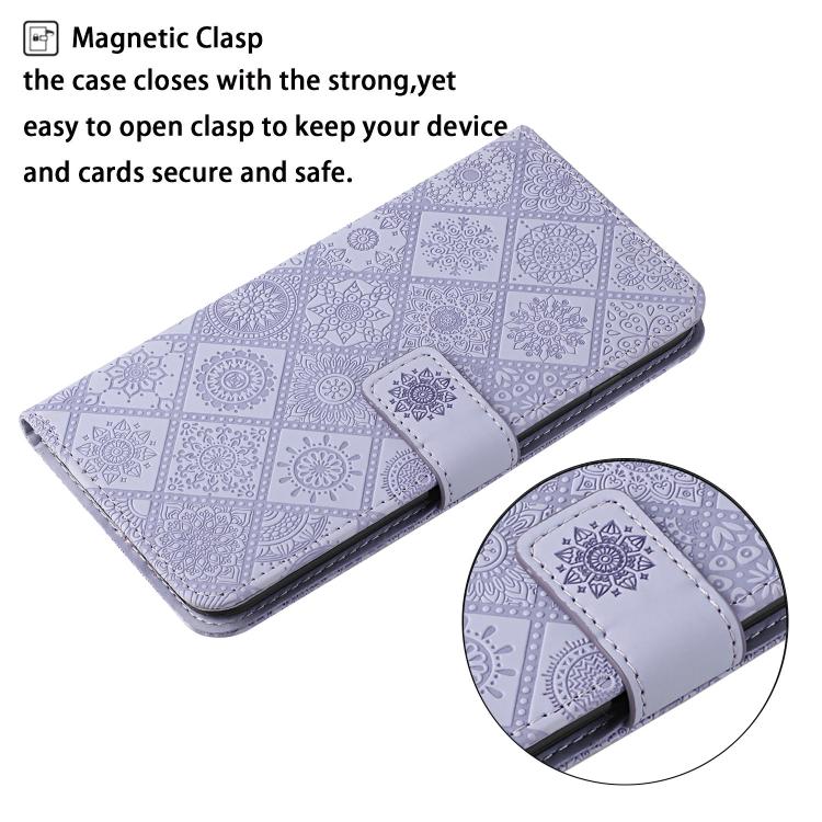 For Samsung Galaxy S25 FE 5G Ethnic Style Embossed Pattern Leather Phone Case