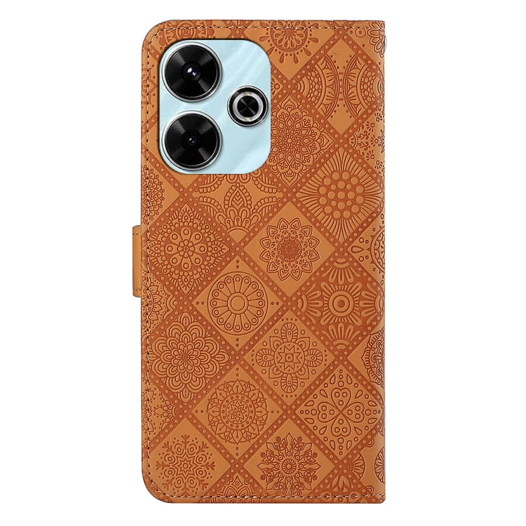 For Redmi 13 4G Ethnic Style Embossed Pattern Leather Phone Case