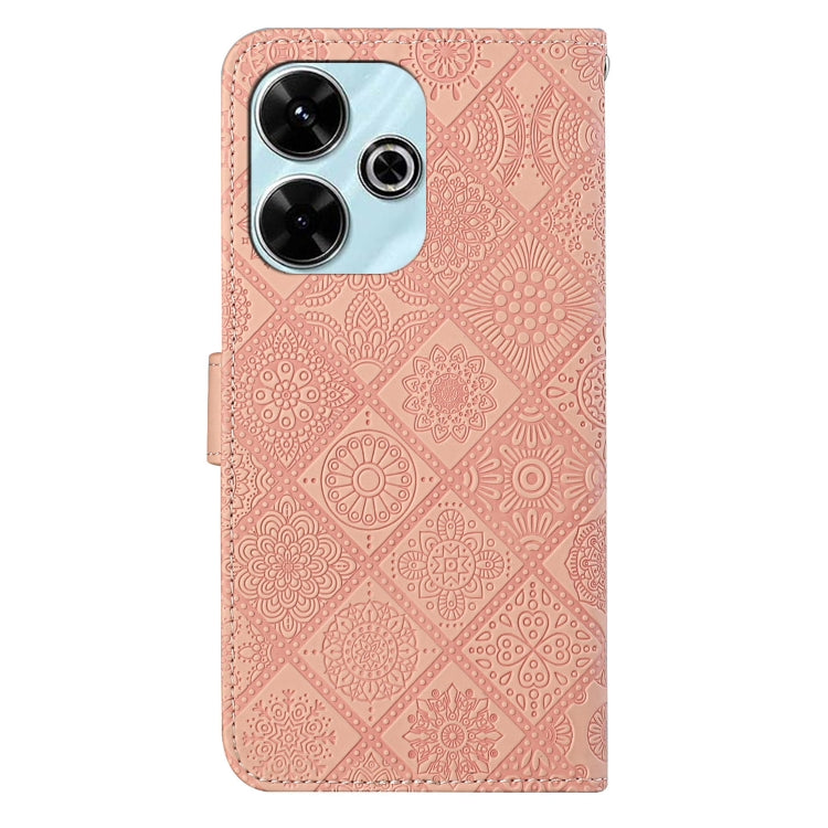 For Redmi 13 4G Ethnic Style Embossed Pattern Leather Phone Case