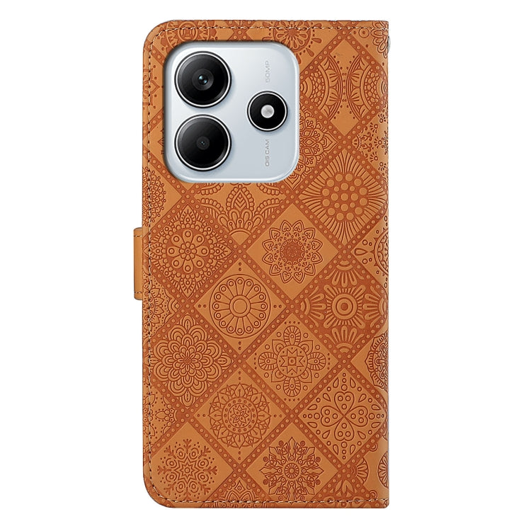 For Redmi Note 14 5G Ethnic Style Embossed Pattern Leather Phone Case