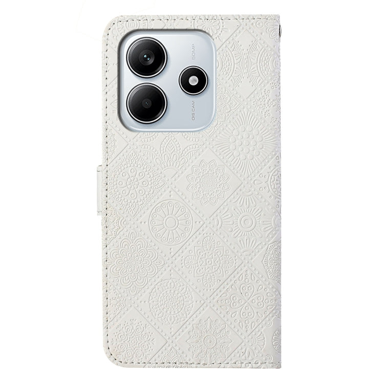 For Redmi Note 14 5G Ethnic Style Embossed Pattern Leather Phone Case