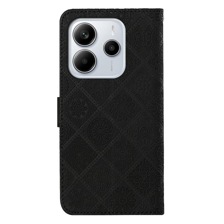 For Redmi Note 14 4G 163.25mm Ethnic Style Embossed Pattern Leather Phone Case