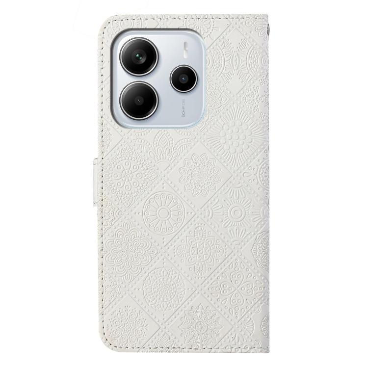 For Redmi Note 14 4G 163.25mm Ethnic Style Embossed Pattern Leather Phone Case