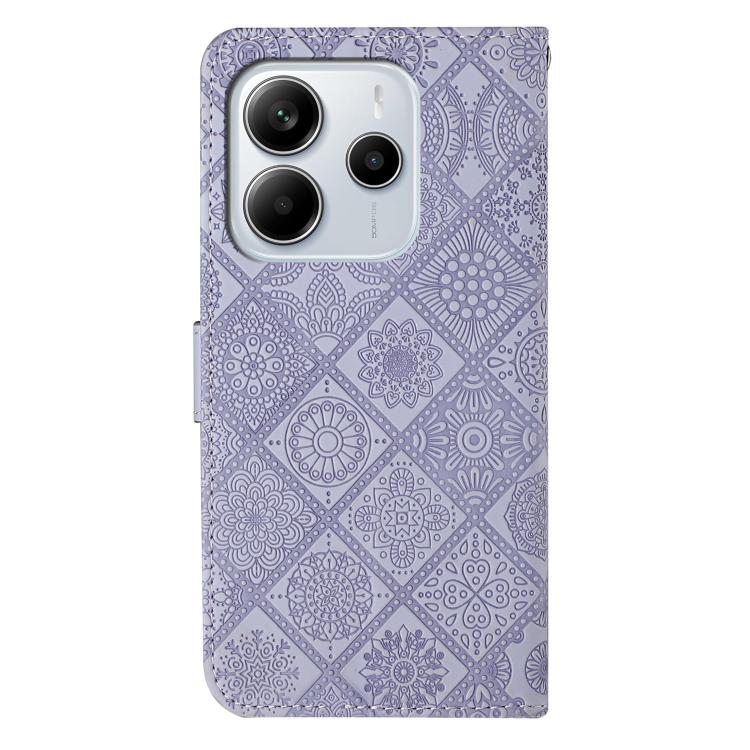 For Redmi Note 14 4G 163.25mm Ethnic Style Embossed Pattern Leather Phone Case