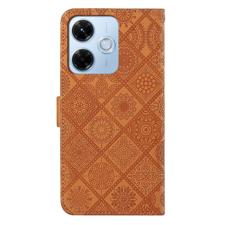 For Redmi 13x Ethnic Style Embossed Pattern Leather Phone Case