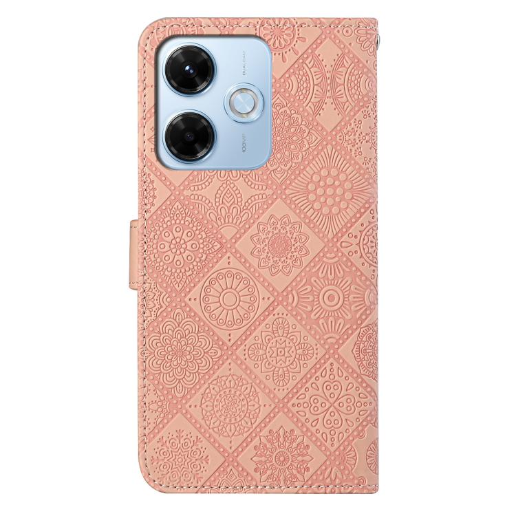 For Redmi 13x Ethnic Style Embossed Pattern Leather Phone Case