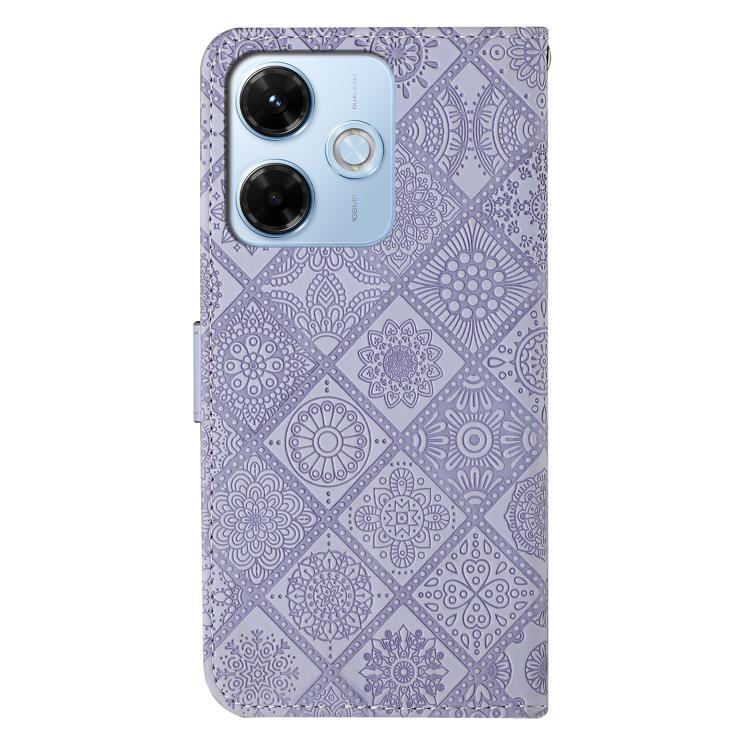 For Redmi 13x Ethnic Style Embossed Pattern Leather Phone Case