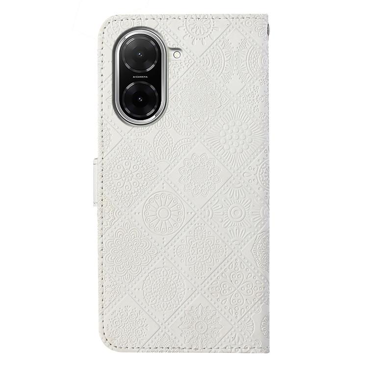 For Redmi A5 4G 171.7mm / Poco C71 Ethnic Style Embossed Pattern Leather Phone Case