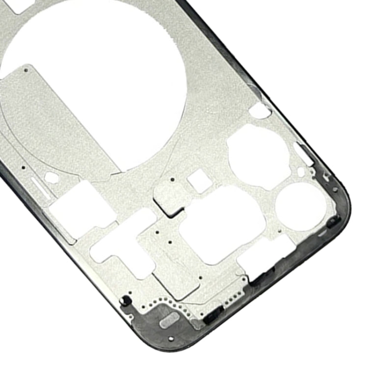 For iPhone 15 Pro Max Middle Frame Bezel Plate with Side Keys + Card Tray, Version:China Version - Black