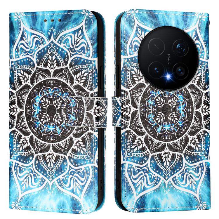 For Honor Magic8 Pro Colored Drawing Pattern Plain Weave Leather Phone Case