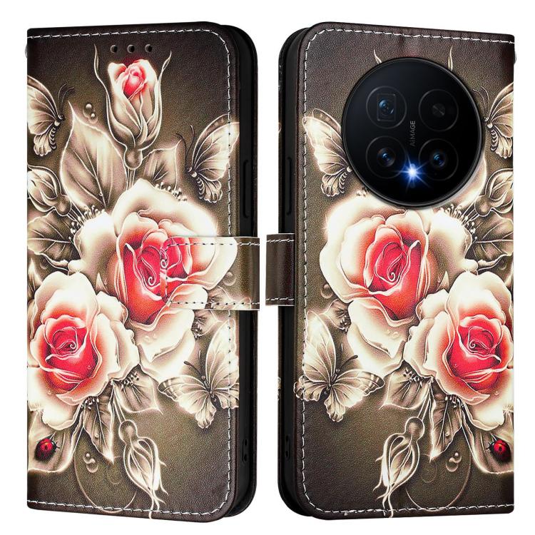 For Honor Magic8 Colored Drawing Pattern Plain Weave Leather Phone Case