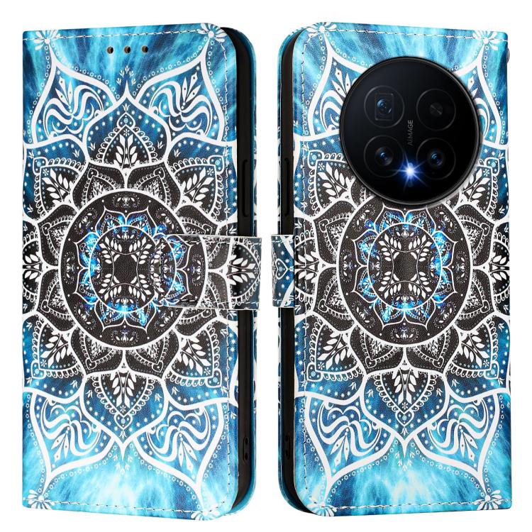 For Honor Magic8 Colored Drawing Pattern Plain Weave Leather Phone Case