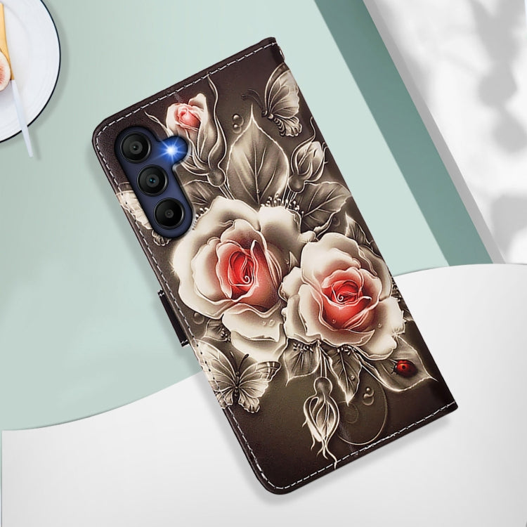 For Samsung Galaxy A16 5G Colored Drawing Pattern Plain Weave Leather Phone Case