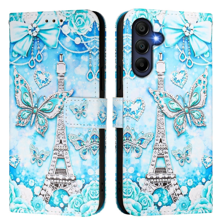 For Samsung Galaxy A16 5G Colored Drawing Pattern Plain Weave Leather Phone Case