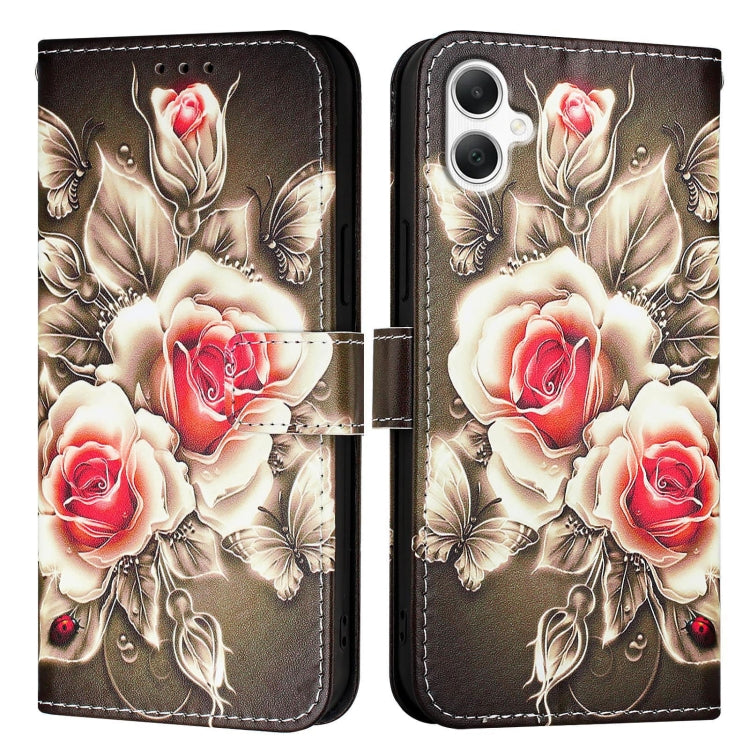 For Samsung Galaxy A06 4G Colored Drawing Pattern Plain Weave Leather Phone Case