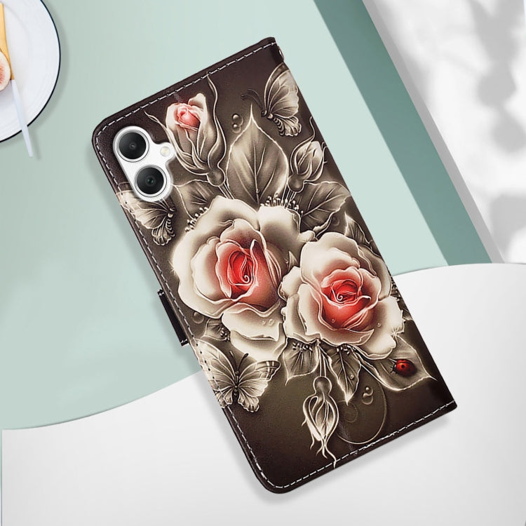 For Samsung Galaxy A06 4G Colored Drawing Pattern Plain Weave Leather Phone Case