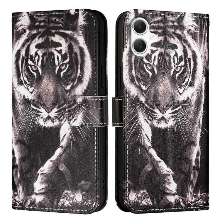 For Samsung Galaxy A06 4G Colored Drawing Pattern Plain Weave Leather Phone Case