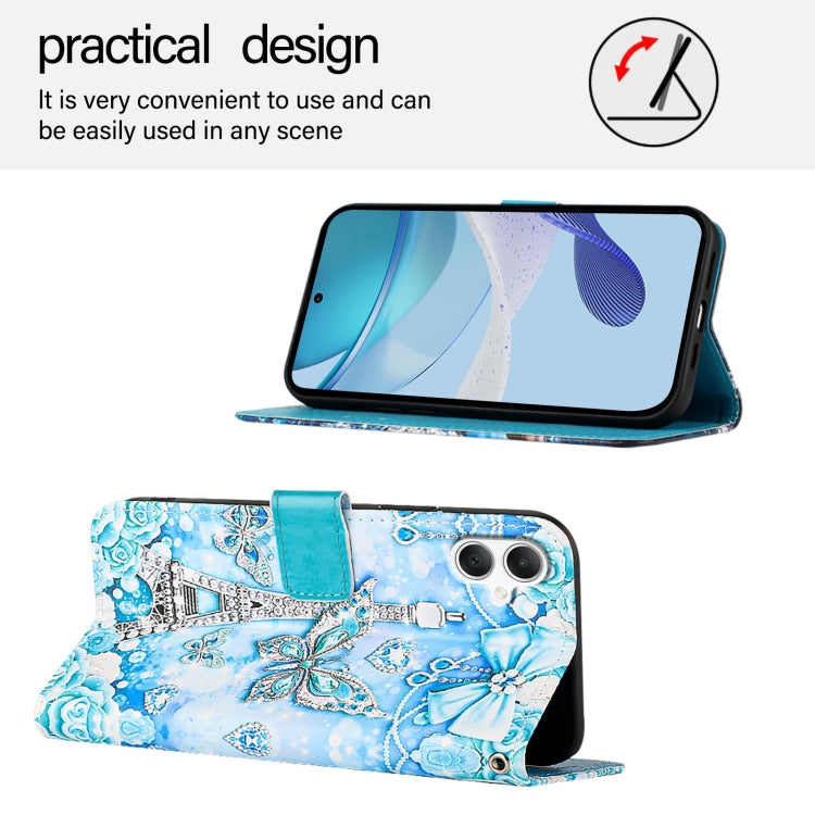 For Samsung Galaxy A06 4G Colored Drawing Pattern Plain Weave Leather Phone Case