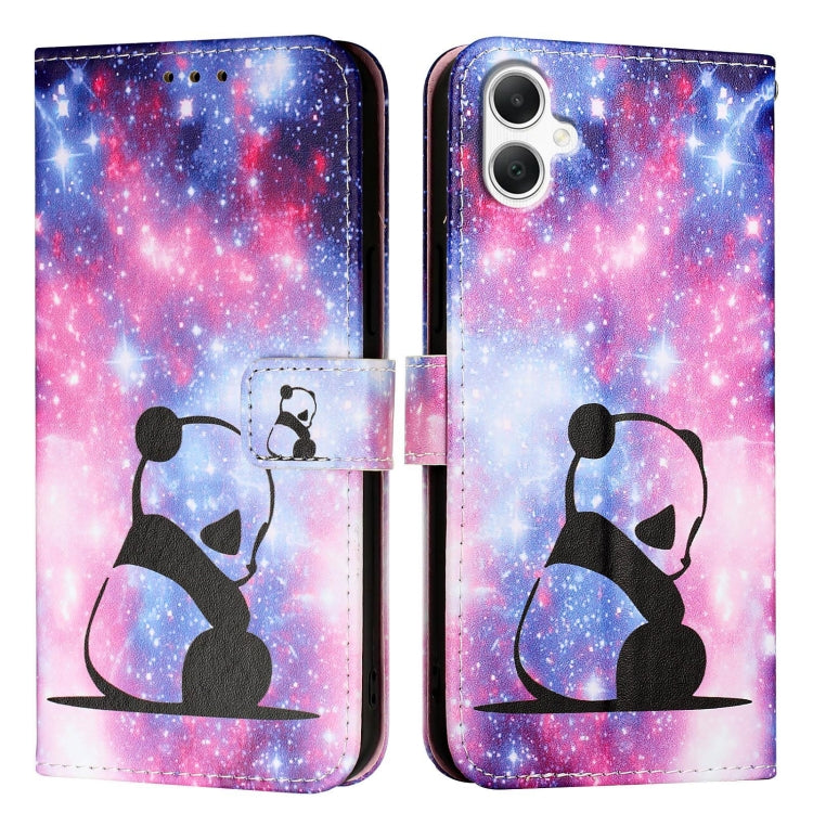 For Samsung Galaxy A06 4G Colored Drawing Pattern Plain Weave Leather Phone Case