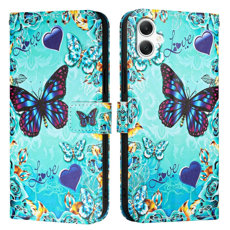 For Samsung Galaxy A06 4G Colored Drawing Pattern Plain Weave Leather Phone Case
