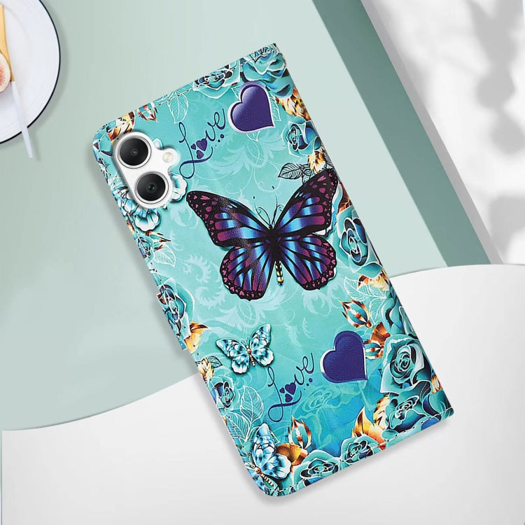 For Samsung Galaxy A06 4G Colored Drawing Pattern Plain Weave Leather Phone Case