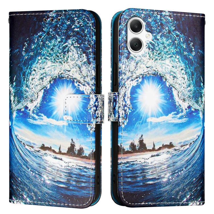 For Samsung Galaxy A06 4G Colored Drawing Pattern Plain Weave Leather Phone Case