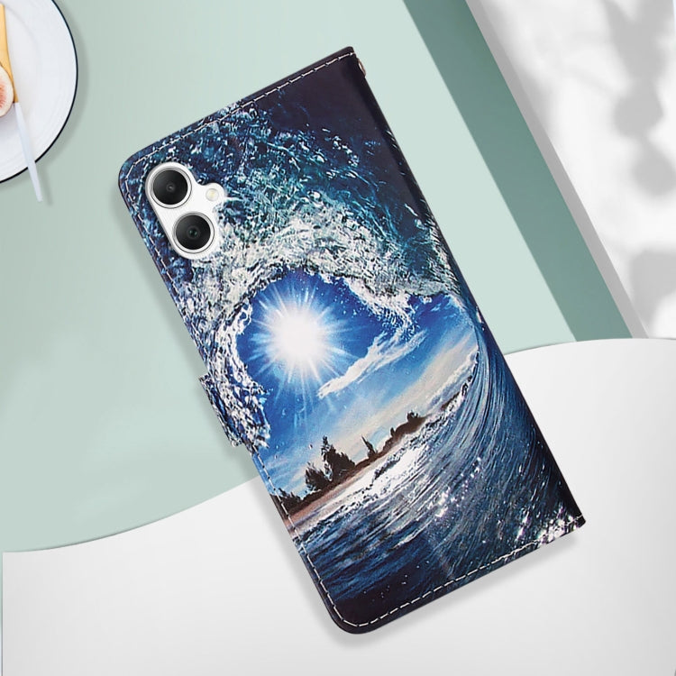 For Samsung Galaxy A06 4G Colored Drawing Pattern Plain Weave Leather Phone Case