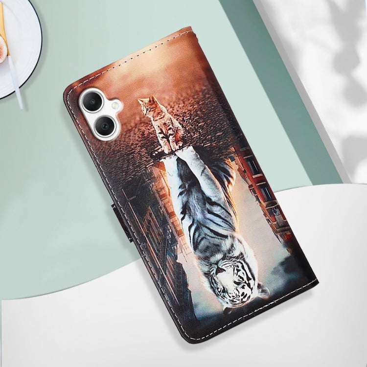 For Samsung Galaxy A06 4G Colored Drawing Pattern Plain Weave Leather Phone Case