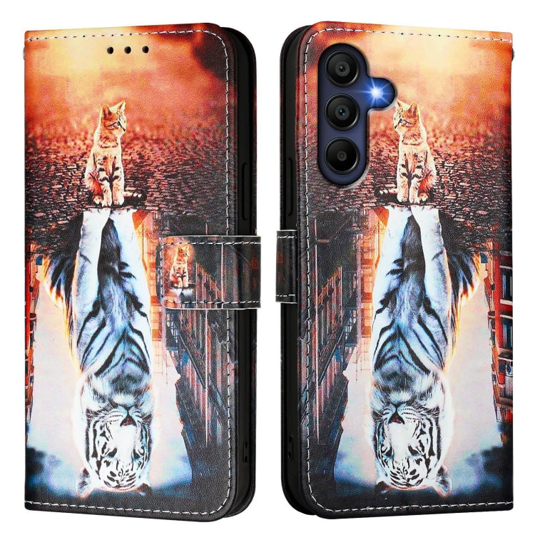 For Samsung Galaxy A26 5G Colored Drawing Pattern Plain Weave Leather Phone Case