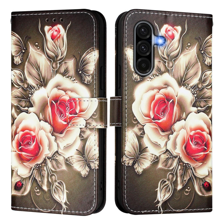 For Samsung Galaxy A56 5G Colored Drawing Pattern Plain Weave Leather Phone Case