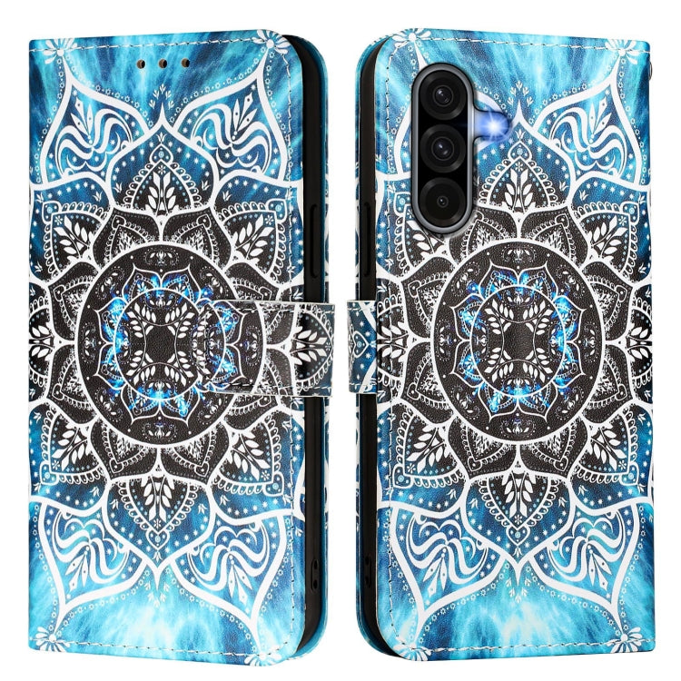 For Samsung Galaxy A56 5G Colored Drawing Pattern Plain Weave Leather Phone Case