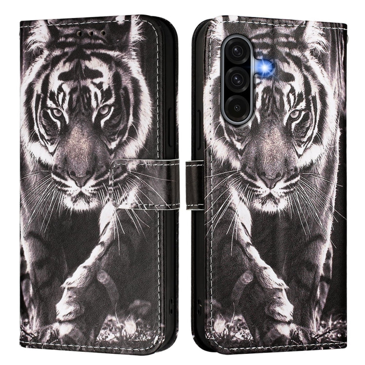 For Samsung Galaxy A56 5G Colored Drawing Pattern Plain Weave Leather Phone Case
