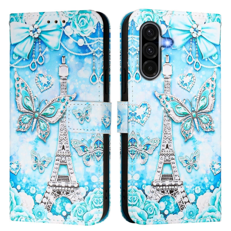 For Samsung Galaxy A56 5G Colored Drawing Pattern Plain Weave Leather Phone Case