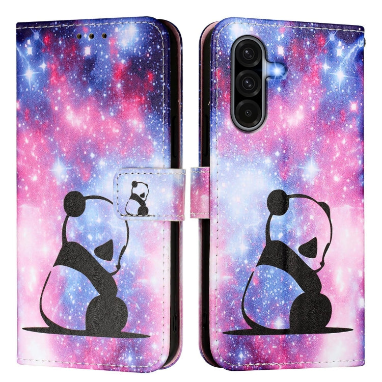 For Samsung Galaxy A56 5G Colored Drawing Pattern Plain Weave Leather Phone Case