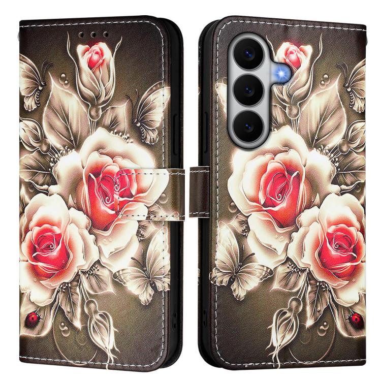 For Galaxy A27 5G Colored Drawing Pattern Plain Weave Leather Phone Case