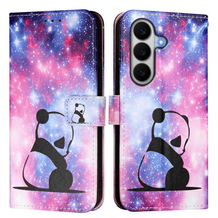For Galaxy A27 5G Colored Drawing Pattern Plain Weave Leather Phone Case