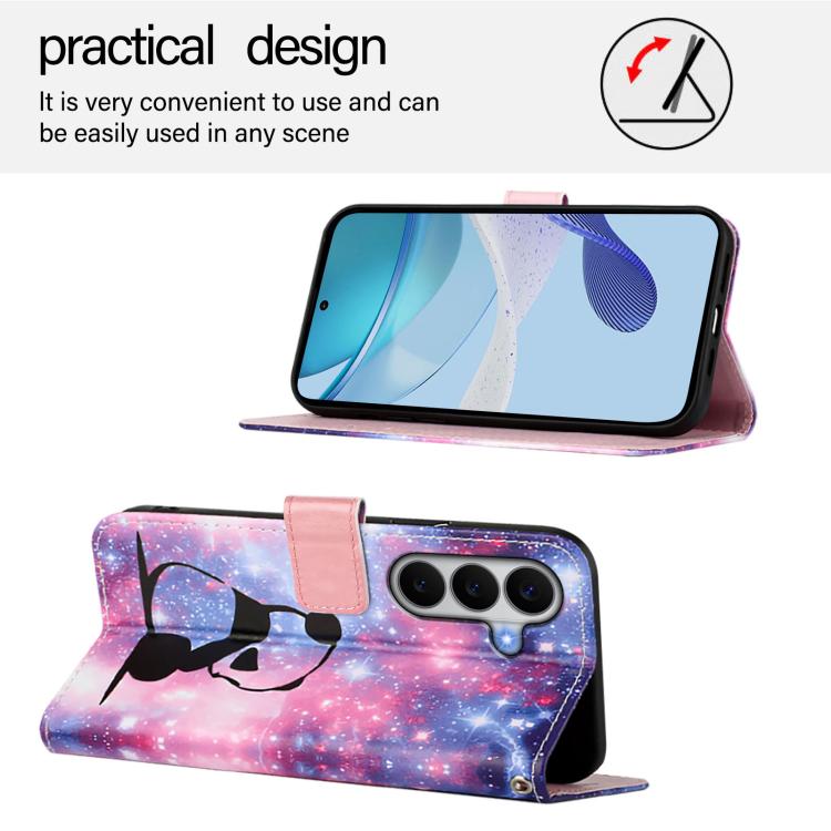 For Galaxy A27 5G Colored Drawing Pattern Plain Weave Leather Phone Case