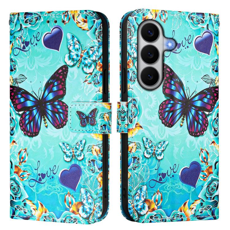 For Galaxy A27 5G Colored Drawing Pattern Plain Weave Leather Phone Case