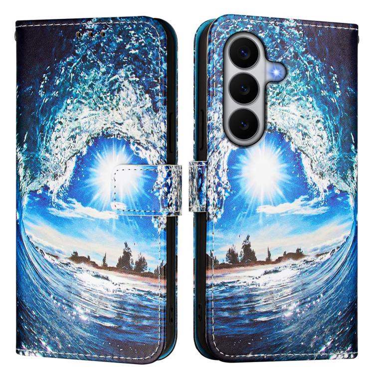 For Galaxy A27 5G Colored Drawing Pattern Plain Weave Leather Phone Case