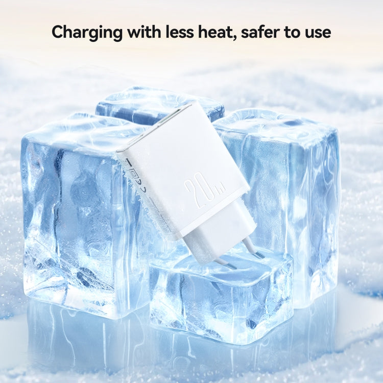 JOYROOM JR-TCF14 20W USB+USB-C / Type-C Fast Charger, Specification:EU Plug - White