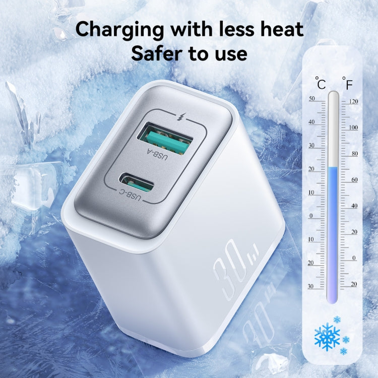JOYROOM JR-TCF15 30W USB+USB-C / Type-C Fast Charger, Specification:EU Plug - White