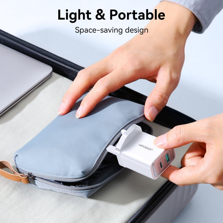 JOYROOM JR-TCF15 30W USB+USB-C / Type-C Fast Charger, Specification:UK Plug - White