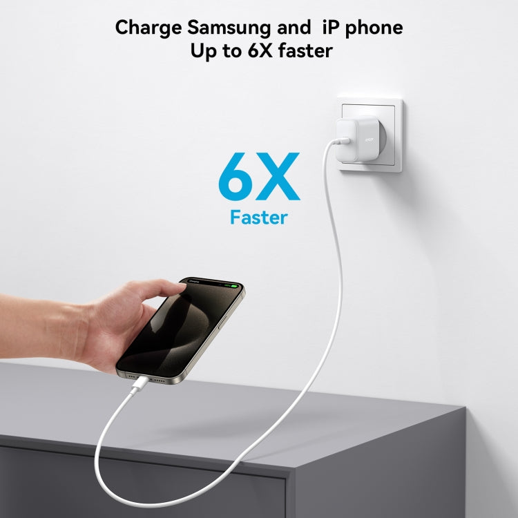 JOYROOM JR-TCF24 30W USB-C / Type-C Fast Charger, Specification:EU Plug - White