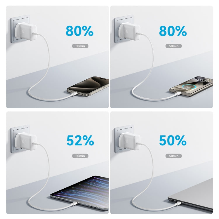 JOYROOM JR-TCF24 30W USB-C / Type-C Fast Charger, Specification:UK Plug - White
