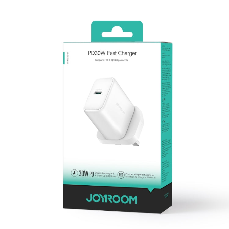 JOYROOM JR-TCF24 30W USB-C / Type-C Fast Charger, Specification:UK Plug - White