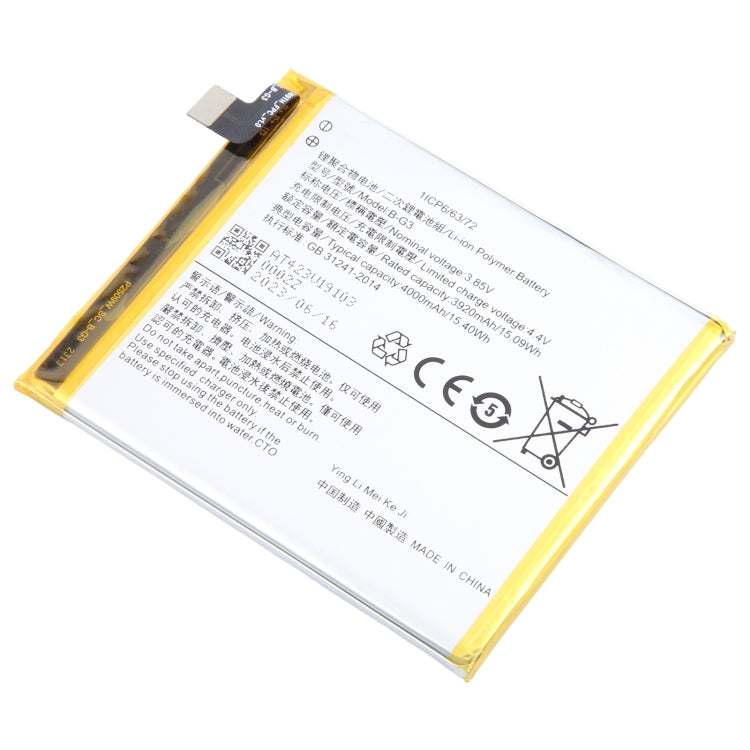 For vivo X27 Pro B-G3 4000mAh Li-Polymer Battery Replacement